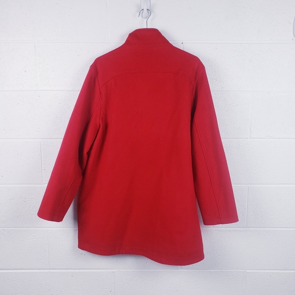 Pendleton Cascade Wool Campbell Coat Glacier Stripe Lined Red Water Resistant XL - Picture 3 of 12